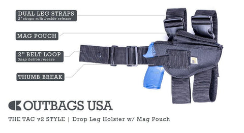 Tactical Universal Drop Leg Holster Thigh Holsters Mag Pouch Fit Any Size  Pistol – Almar Autos